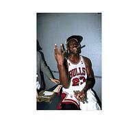 Michael Jordan Smoking Cigar Poster Canvas Poster Bedroom Decor Sports Landscape Office Room Decor Gift Unframe-style 24x36inch(60x90cm)
