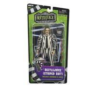 Michael Keaton Beetlejuice Tim Burton 1988 Black & White Striped Suit 17 Cm NECA