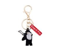 Michael Keychain Acrylic Plush Mj Key Ring, Bag Backpack Charm for Fans