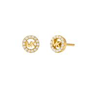Michael Kors 14ct Gold Plated Sterling Silver Halo Stud Earrings