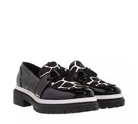 Michael Kors 40R3PKFP2A-012 Parker Lug Loafer Female Black/Optic White UK 8