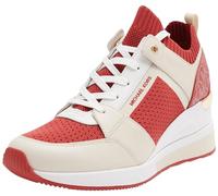 Michael Kors Women's Georgie Knit Trainer Sneaker, Crimson Multi, 7.5 UK
