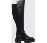 Michael Kors Asher Over-the-Knee Boots in Leather and Stretch Fabric with Lug Sole - Size: 7½ - female