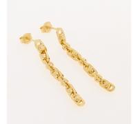 Michael Kors Astor Link 14K Gold Plated Sterling Silver Drop Earrings MKC1710...