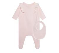Michael Kors Baby Repeat Logo Pale Pink Sleepsuit & Bib Set-12 Months