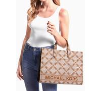 Michael Kors Bag Shopper Shoulder Bag Gigi LG Grab Tote Natural Luggage New