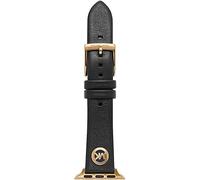 Michael Kors Band Compatible with Apple Watch, 38/40/41 mm - 18 mm Black Leather, MKS8011
