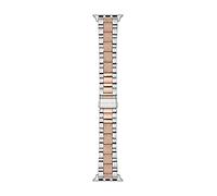 Michael Kors Band compatible with Apple Watch, 38/40/41 mm 20 mm 2T Silver/Rose Stainless Steel, MKS8005