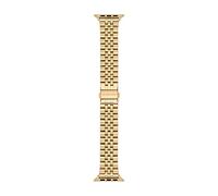 Michael Kors Band Compatible with Apple Watch, 38/40/41 mm:42/44/45/49 mm-20 mm Gold Stainless Steel, MKS8055E