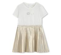 Michael Kors - Bi-material Formal Dress - Off White Gold - Girl - 2 Years