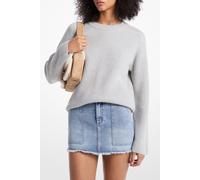 Michael Kors Boxy Crew Neck Knitted Sweater In Grey size M | Knitted Sweaters Outlet | Women | Gray M
