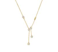 Michael Kors Jewellery Michael Kors Premium Kors Brilliance Gold Tone Sterling Silver CZ Drop Necklace 41cm + 5cm