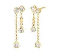 Michael Kors Jewellery Michael Kors Premium Kors Brilliance Gold Tone Sterling Silver CZ Drop Earrings 2.9cm