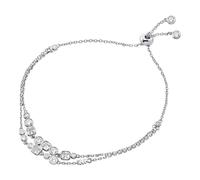 Michael Kors Brillance Sterling Silver & Cubic Zirconia Bezel Set Bolo Bracelet
