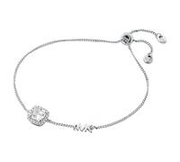 Michael Kors Brilliance Sterling Silver 7" Cushion Cut Slider Bracelet
