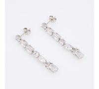 Michael Kors Brilliance Sterling Silver Mixed Stone Drop Earrings MKC1662CZ040