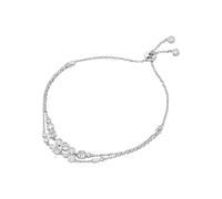 Michael Kors Jewellery Michael Kors Premium Kors Brilliance Sterling Silver CZ Double Strand Adjustable Slider Bracelet 21.6cm
