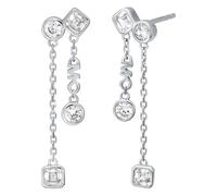 Michael Kors Brillance Sterling Silver & Cubic Zirconia Bezel Set Drop Earrings