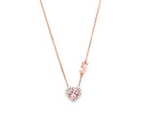 Michael Kors Brilliant Rose Gold Plated CZ Heart Pendant