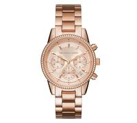 Michael Kors Womens Ladies' Ritz Watch MK6357 - Rose Gold Metal - One Size