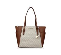 Michael Kors Charlotte logo-print leather tote bag - Neutrals OS