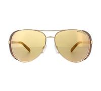 Michael Kors Womens Sunglasses Chelsea 5004 1017R1 Polished Rose Gold Mirror Metal - One Size