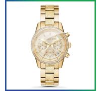 MICHAEL KORS Chronograph Quartz MK6597 Gold Strap Luxury Unisex Mens Watch 35mm