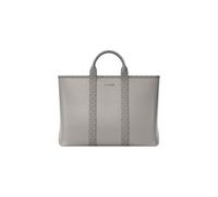 Michael Kors Cooper Medium Pebbled Leather and Signature Logo Tote Bag - PEARL GREY - 37S6LCOT7L