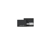 Michael Kors Cooper Striped Signature Logo Billfold Wallet with Passcase - Black Combo - 36T6LCOF2O