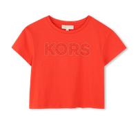 Michael Kors - Cropped Cotton T-shirt - Orange - Girl - 2 Years