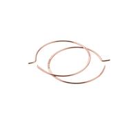 Michael Kors Earrings 14k Rose Gold Sterling Silver Medium Whisper Hoop MKC14...