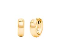 Michael Kors Gold Plated Silver MK Huggie Hoop Earrings