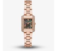 Michael Kors Emery Rose Gold Tone Mother Of Pearl Crystal Watch MK4868
