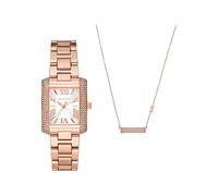 Michael Kors Emery Women's Watch, 33mm Quartz Three Hand Movement with Stainless Steel or Leather Strap