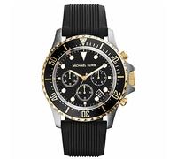 Michael Kors Everest MK8366 Men's Chronograph Watch - 45mm Black Dial Silicone Strap