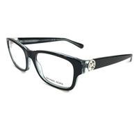 Michael Kors Eyeglasses Frames MK8001 Ravenna 3001 Shiny Black on Blue 53-18-140