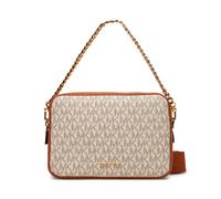 Michael Kors Women's Bryant Medium Double Zip Chain Camera Crossbody Bag, Vanilla/Acorn, One Size