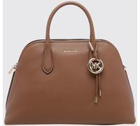 Michael Kors Freddie Leather Handbag with MK Monogram and Logo Charm