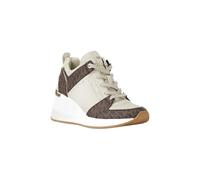 Michael Kors Georgie Signature Logo Wedge Trainer - Brown Multi - 49R6GEFS1B