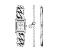 Michael Kors Georgie Women's 19MM Silver-Tone Stainless Steel Watch, MK7657SET