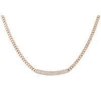 MICHAEL KORS GOLD TONE REVERSIBLE CRYSTAL PAVE,MK PLAQUE TOGGLE NECKLACE MKJ3354