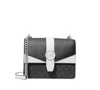 Michael Kors Greenwich Small Signature Leather Crossbody Bag Black Combo