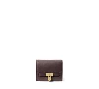 Michael Kors Hamilton Small Compact Wallet, Gold-tone Hardware/Urbino Leather/Chocolate, One Size