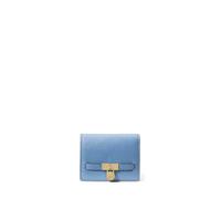 Michael Kors Hamilton Small Compact Wallet, Gold-tone Hardware/Urbino Leather/French Blue, One Size