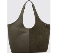Michael Kors Henly Grained Leather and Suede Tote Bag with Metal Logo