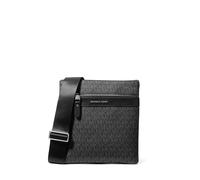 Michael Kors Hudson Flat Crossbody, Light Gunmetal-hardware/Black, One Size
