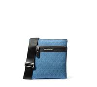 Michael Kors Hudson Flat Crossbody, Light Gunmetal-hardware/Imperial Blue, One Size