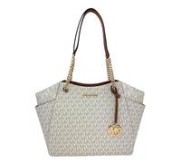Michael Kors Jet Set Large Signature Logo Shoulder Bag, Vanilla, Tote
