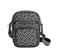 Michael Kors Jet Set Medium Pocket Crossbody Bag, Black/Silver, One Size