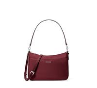 Michael Kors Jet Set Medium Top Zip Pochette Crossbody Bag, Silver-tone Hardware/Milano Nylon/Oxblood, One Size, Jet Set Medium Top Zip Pochette Crossbody Bag
